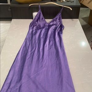 Purple slip dress